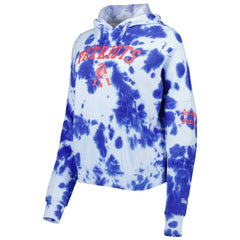 New England Patriots New Era Women's Cloud Dye Fleece Pullover Hoodie Royal