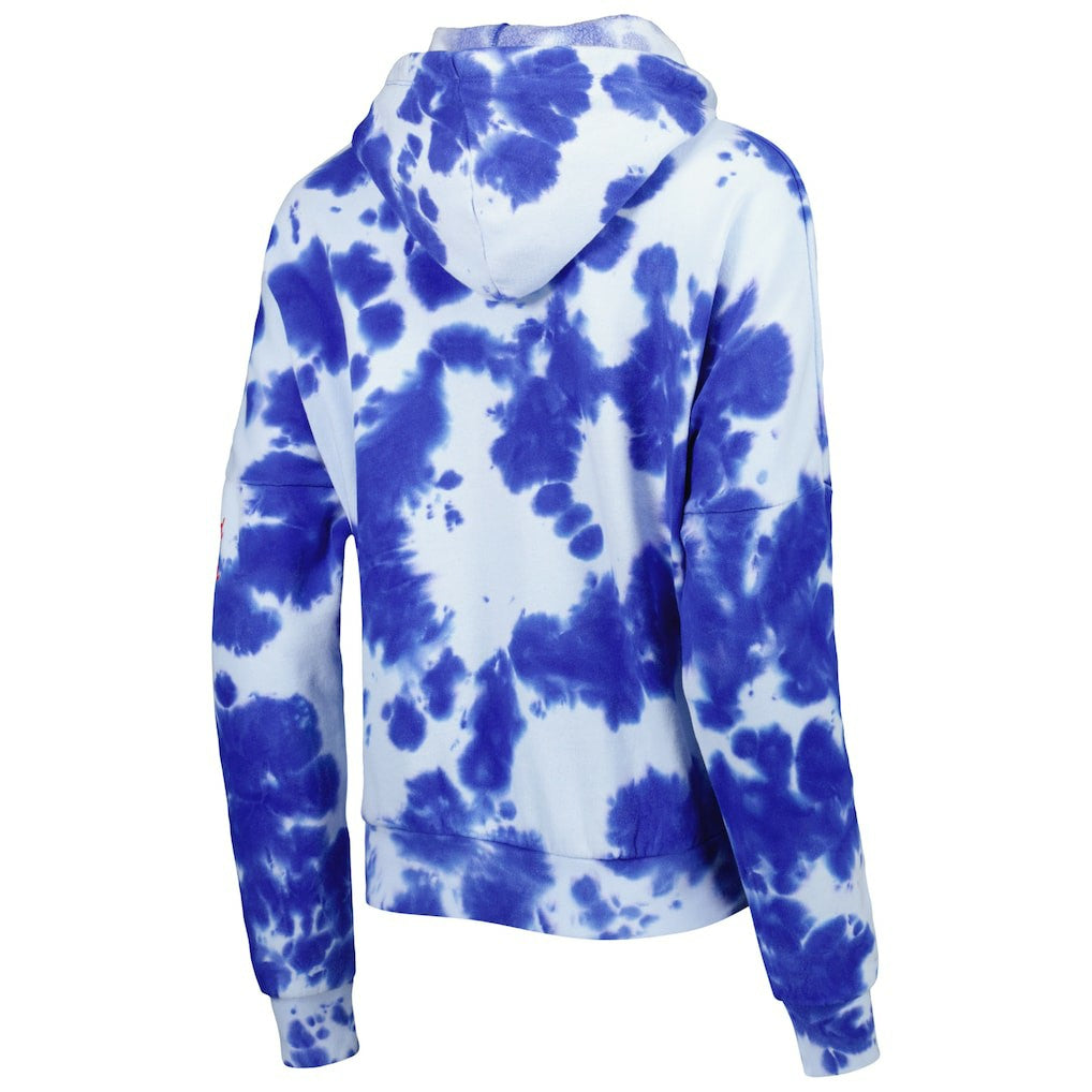New England Patriots New Era Women's Cloud Dye Fleece Pullover Hoodie Royal
