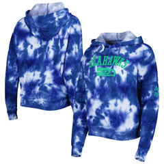 Seattle Seahawks New Era Women's Cloud Dye Fleece Pullover Hoodie Royal