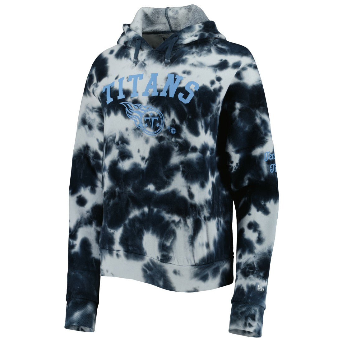 Tennessee Titans New Era Women's Cloud Dye Fleece Pullover Hoodie Navy
