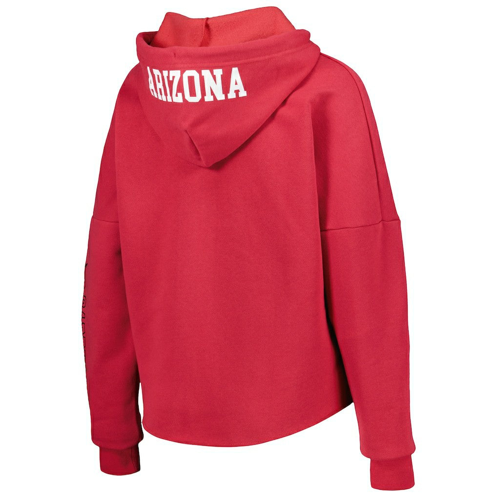 Arizona Cardinals New Era Women's Foil Sleeve Pullover Hoodie Cardinal