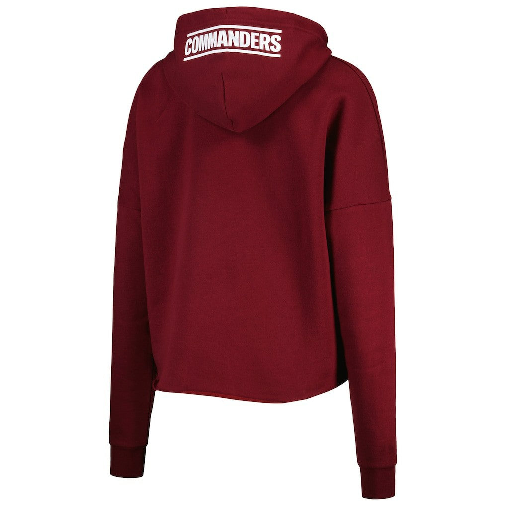Washington Commanders New Era Women's Foil Sleeve Pullover Hoodie Burgundy