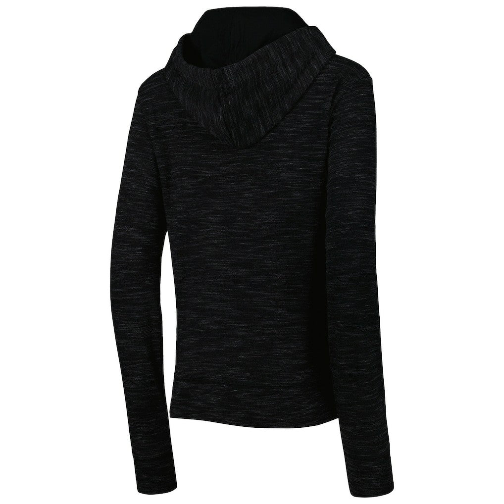 New Orleans Saints New Era Women's Reverse Space-Dye Full-Zip Hoodie Black
