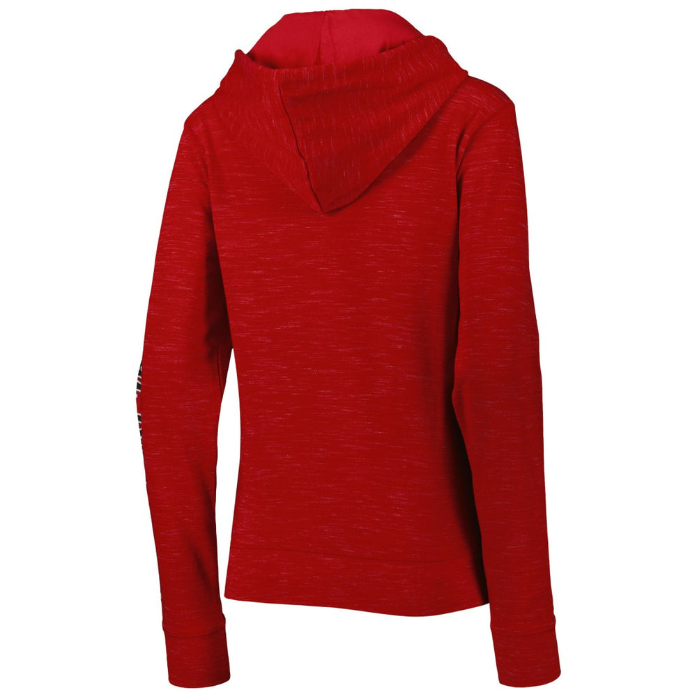Tampa Bay Buccaneers New Era Women's Reverse Space-Dye Full-Zip Hoodie Red