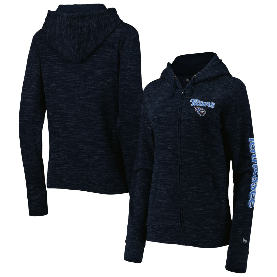 Tennessee Titans New Era Women's Reverse Full-Zip Hoodie Navy