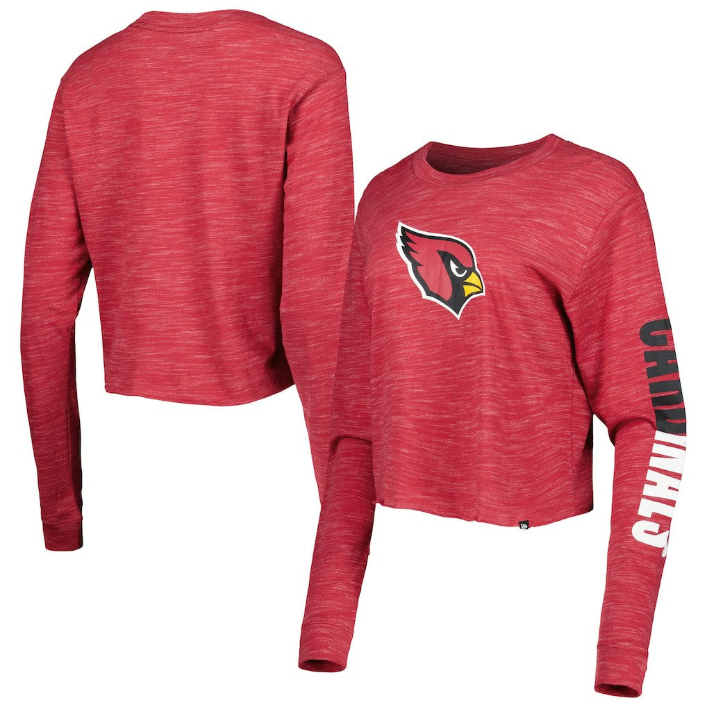 Arizona Cardinals New Era Women's Crop Long Sleeve T-Shirt Cardinal