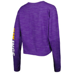 Minnesota Vikings New Era Women's Crop Long Sleeve T-Shirt Purple