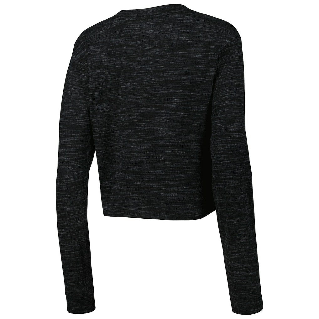 New Orleans Saints New Era Women's Crop Long Sleeve T-Shirt Black