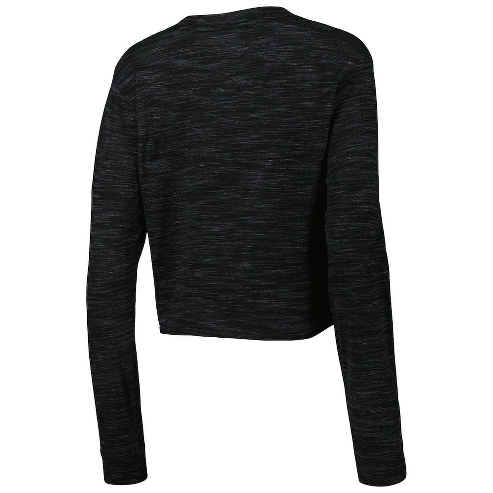New Orleans Saints New Era Women's Crop Long Sleeve T-Shirt Black