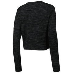 New Orleans Saints New Era Women's Crop Long Sleeve T-Shirt Black