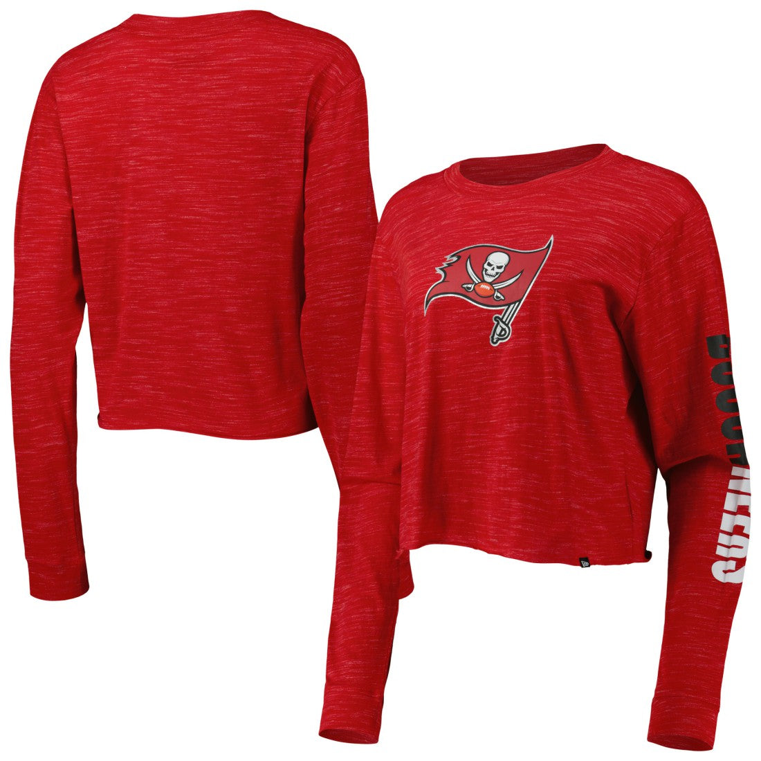 Tampa Bay Buccaneers New Era Women's Crop Long Sleeve T-Shirt Red