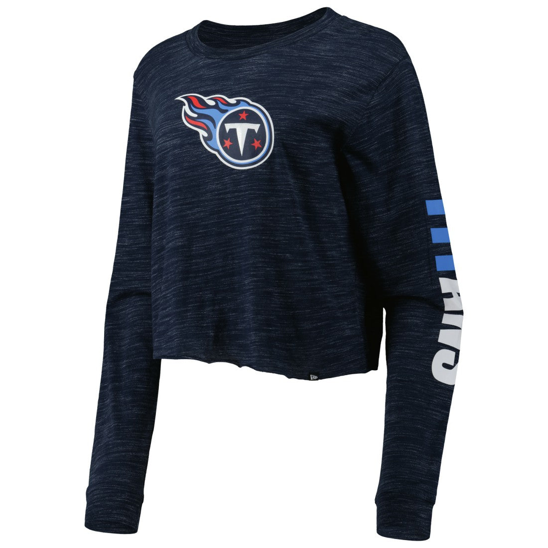 Tennessee Titans New Era Women's Crop Long Sleeve T-Shirt Navy
