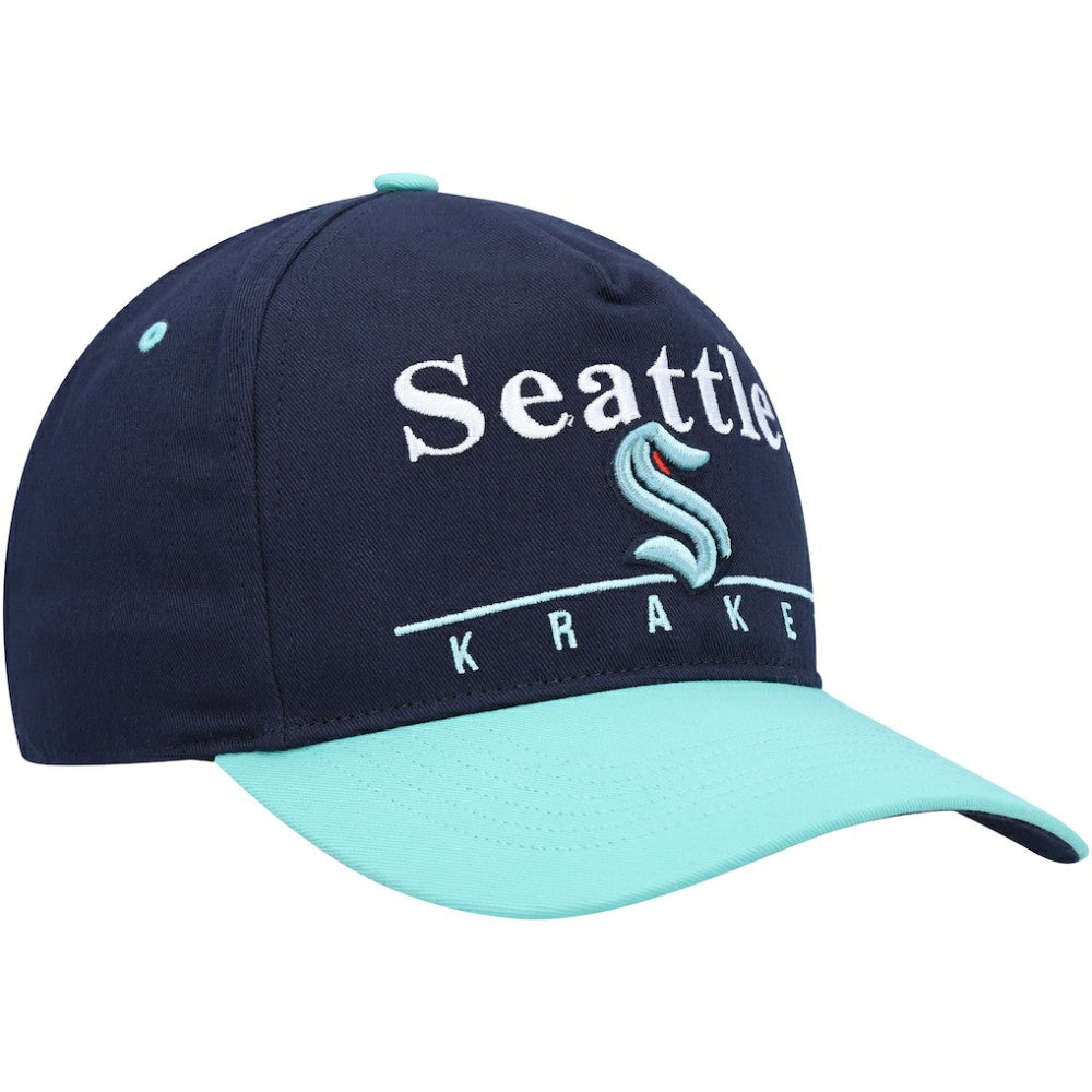 Seattle Kraken '47 Super Hitch Adjustable Snapback Hat - Deep Sea Blue/Light Blue - NHL 4883517