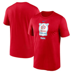 Miami Marlins Nike City Connect Logo T-Shirt - Red - Nike Online