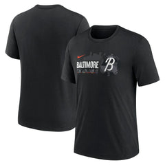 Baltimore Orioles Nike City Connect Tri-Blend T-Shirt - Black - Nike Sale
