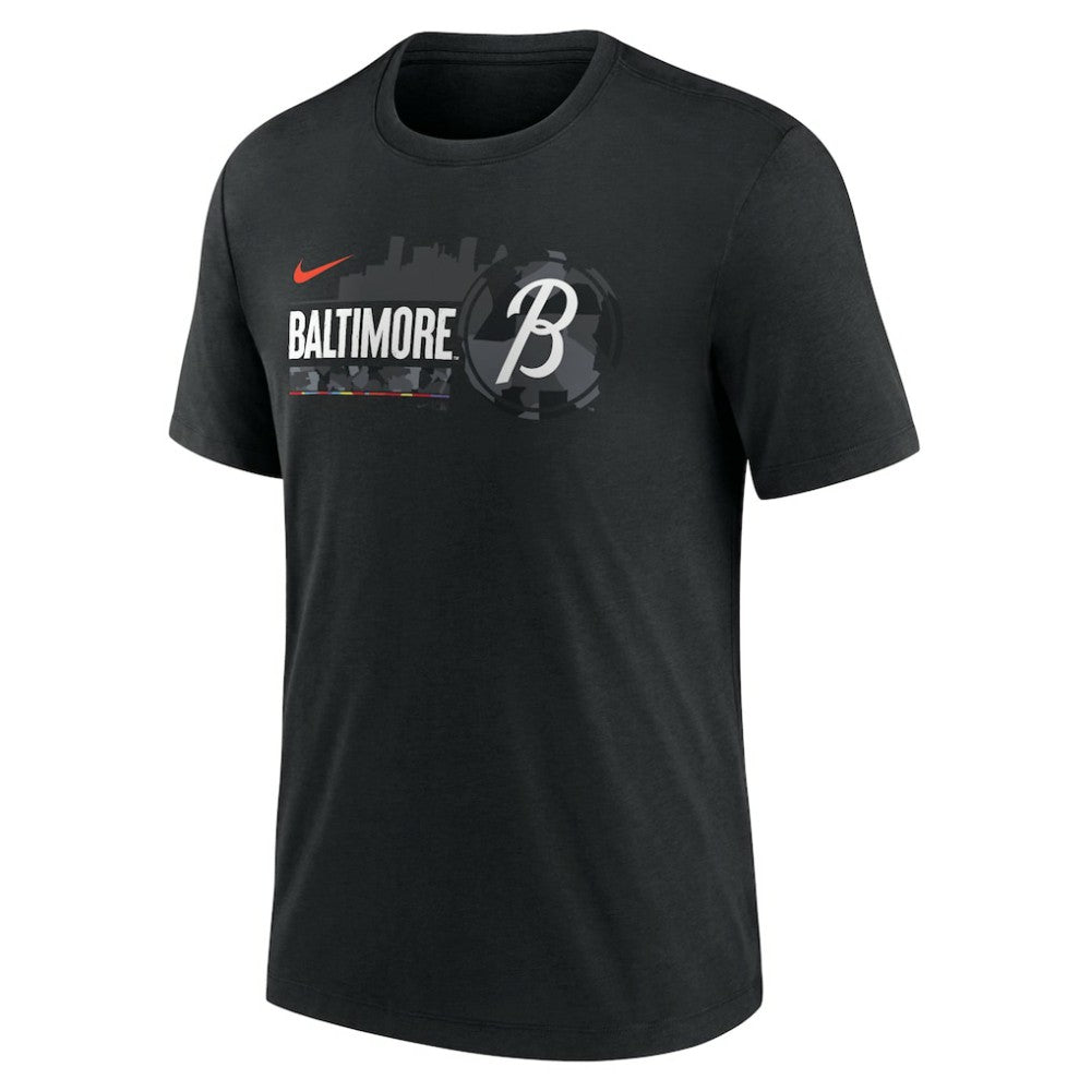 Baltimore Orioles Nike City Connect Tri-Blend T-Shirt - Black - Nike Sale