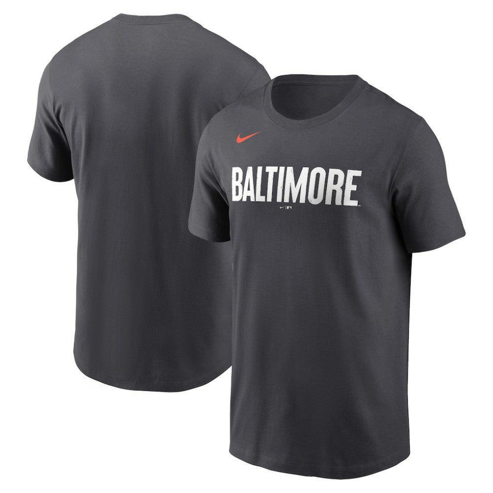 Baltimore Orioles Nike City Connect Wordmark T-Shirt - Black - Nike Sale
