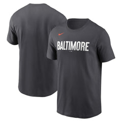 Baltimore Orioles Nike City Connect Wordmark T-Shirt - Black - Nike Sale