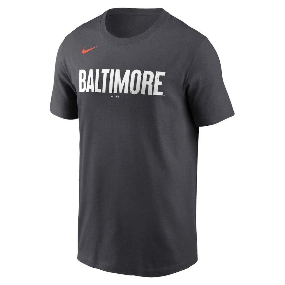 Baltimore Orioles Nike City Connect Wordmark T-Shirt - Black - Nike Sale