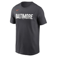Baltimore Orioles Nike City Connect Wordmark T-Shirt - Black - Nike Sale