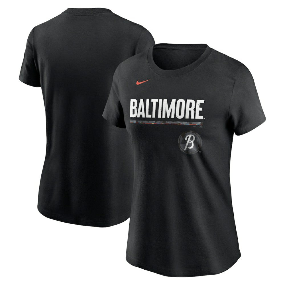 Baltimore Orioles Nike Women's City Connect Wordmark T-Shirt - Black - Nike Sale