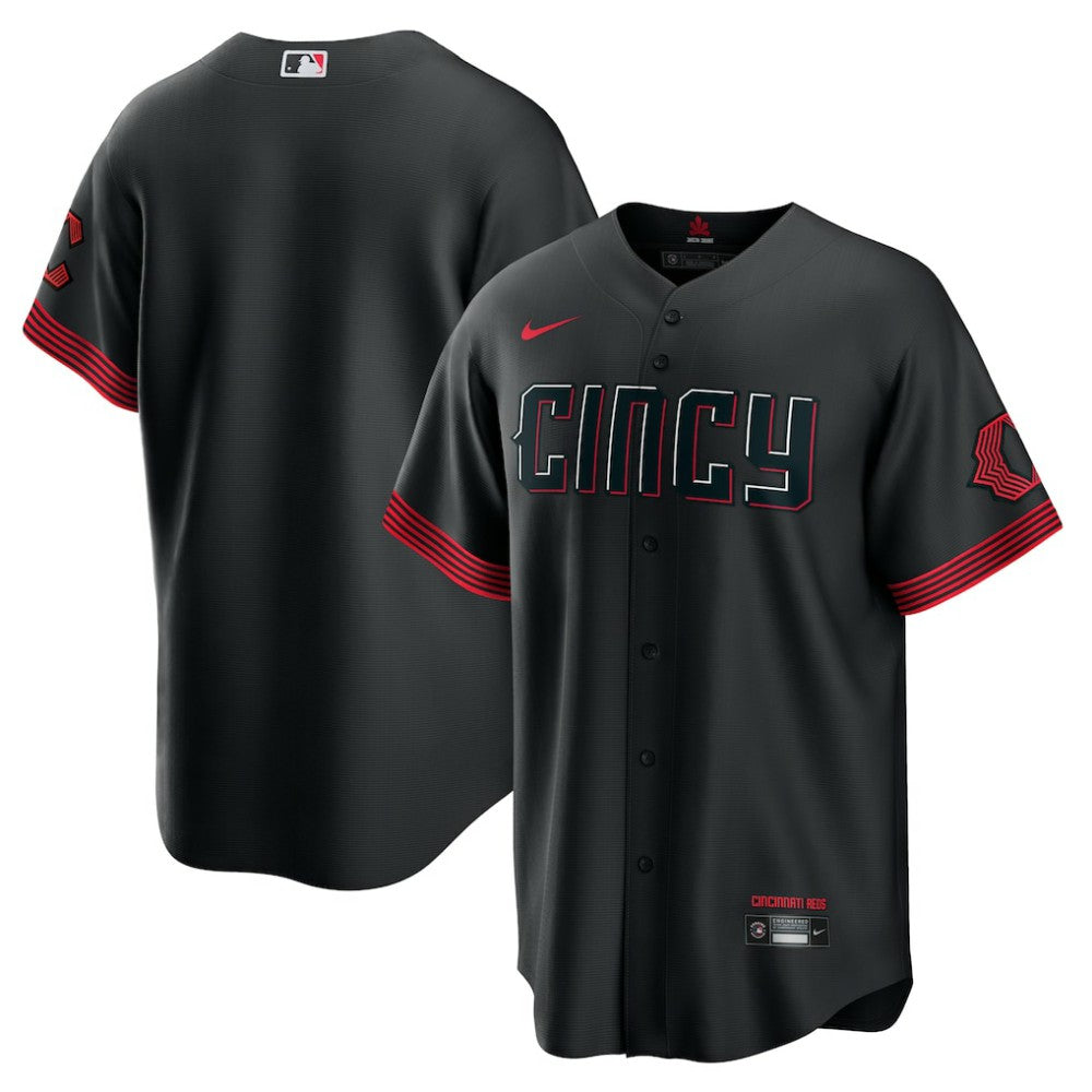 Cincinnati Reds Nike City Connect Replica Jersey - Black - Nike Lifestyle