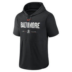 Baltimore Orioles Nike City Connect Short Sleeve Pullover Hoodie - Black - Nike on Sale