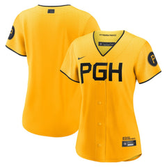 Pittsburgh Pirates Nike Women's City Connect Replica Jersey - Gold - Nike Discount