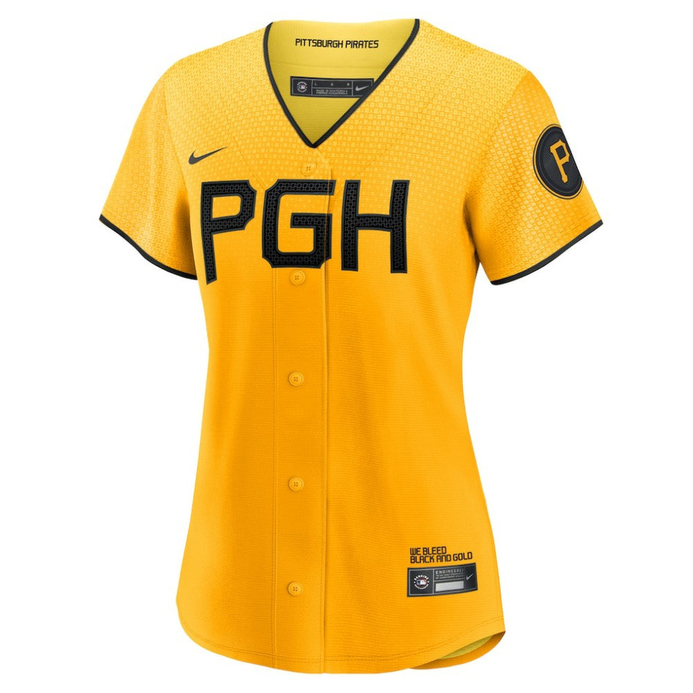 Pittsburgh Pirates Nike Women's City Connect Replica Jersey - Gold - Nike Discount