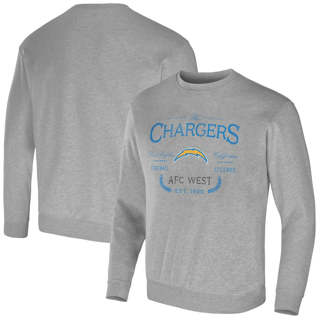 Fanatics Los Angeles Chargers NFL x Darius Rucker Collection Pullover Sweatshirt Heather Gray