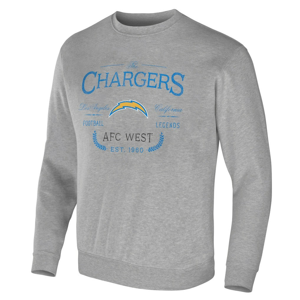 Fanatics Los Angeles Chargers NFL x Darius Rucker Collection Pullover Sweatshirt Heather Gray