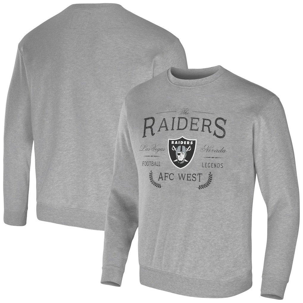 Fanatics Las Vegas Raiders NFL x Darius Rucker Collection Pullover Sweatshirt Heather Gray