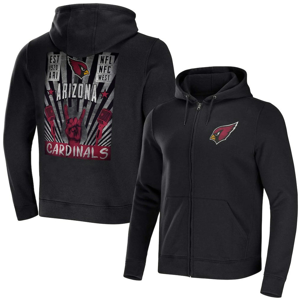 Fanatics Arizona Cardinals NFL x Darius Rucker Collection Rocker Full-Zip Hoodie Black