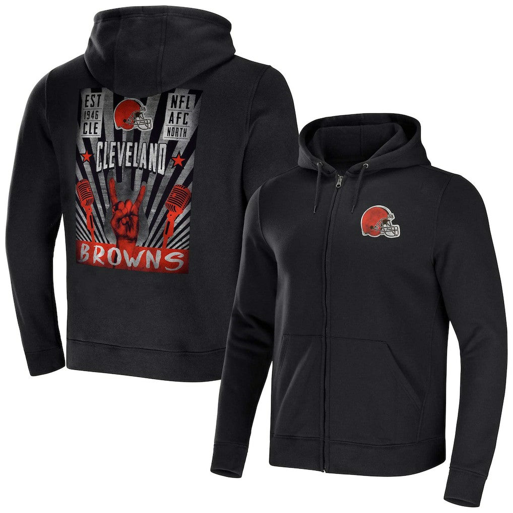 Fanatics Cleveland Browns NFL x Darius Rucker Collection Rocker Full-Zip Hoodie Black