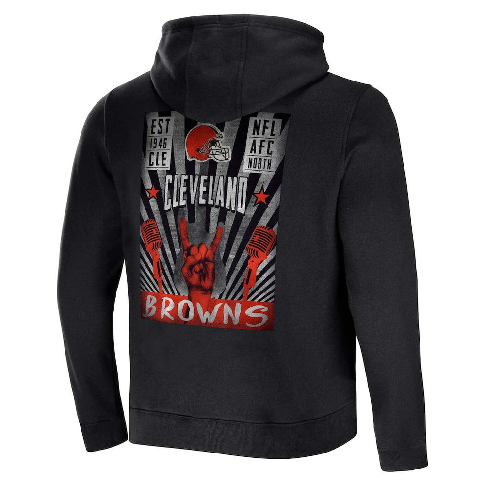 Fanatics Cleveland Browns NFL x Darius Rucker Collection Rocker Full-Zip Hoodie Black