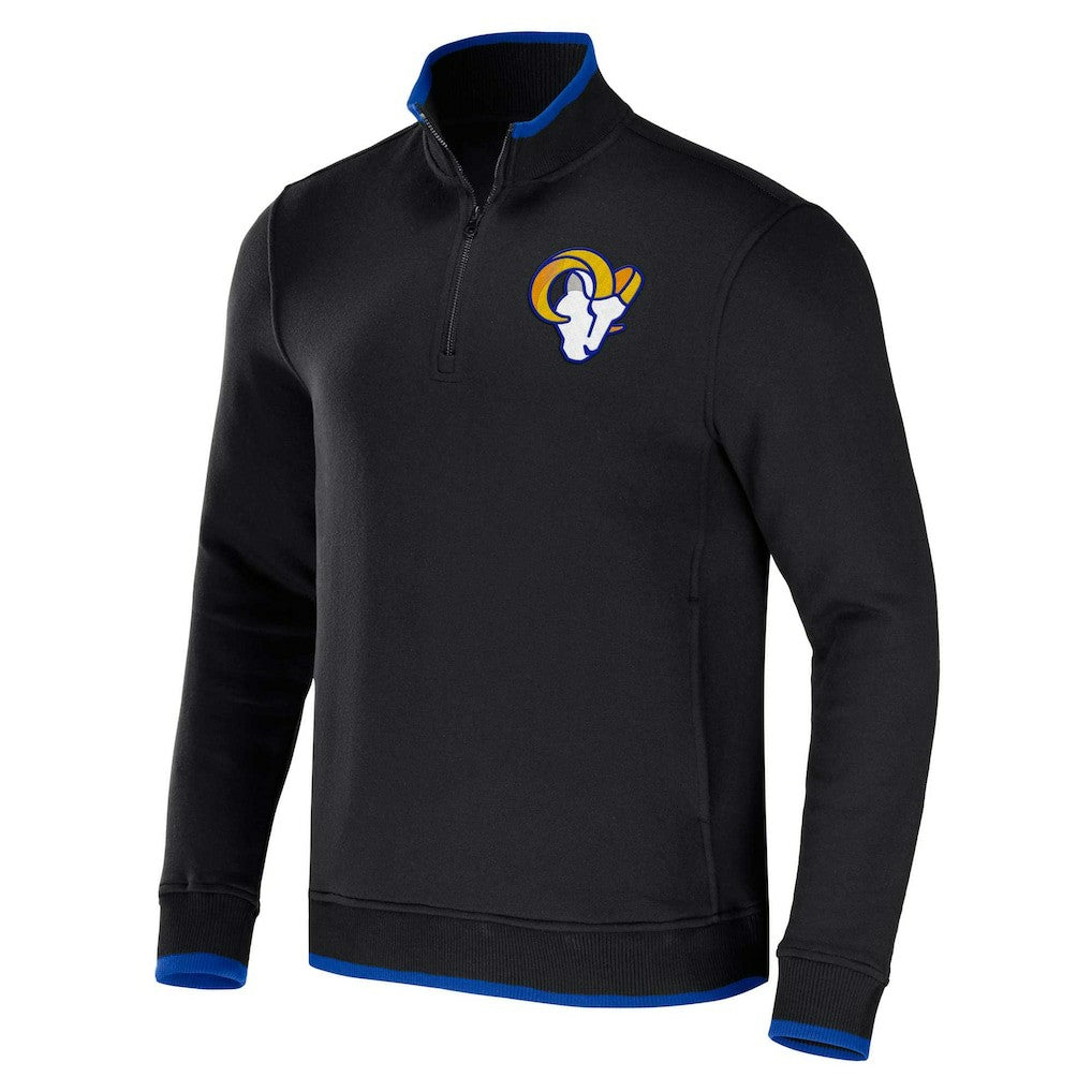 Fanatics Los Angeles Rams NFL x Darius Rucker Collection Logo Quarter-Zip Top Black