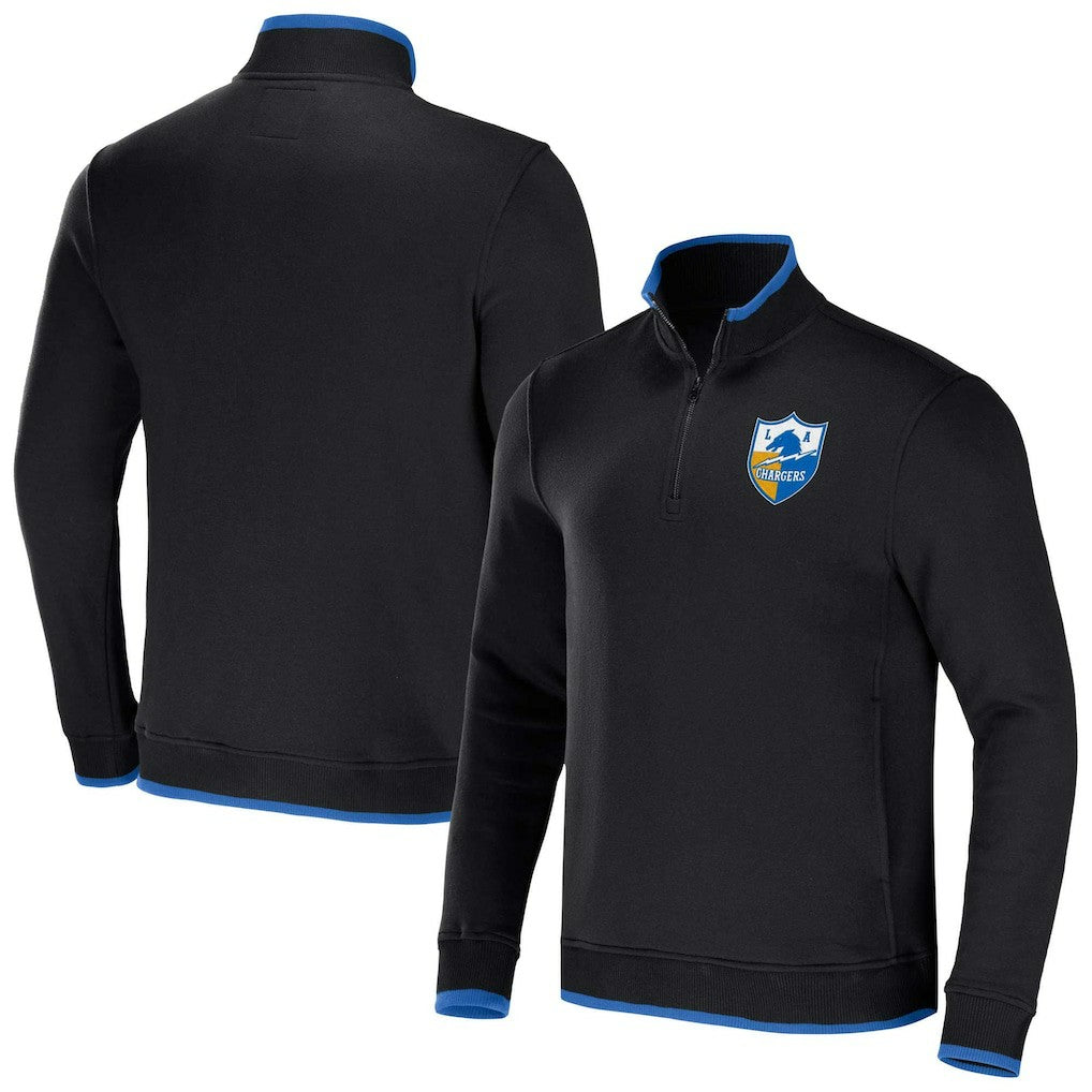 Fanatics Los Angeles Chargers NFL x Darius Rucker Collection Logo Quarter-Zip Top Black