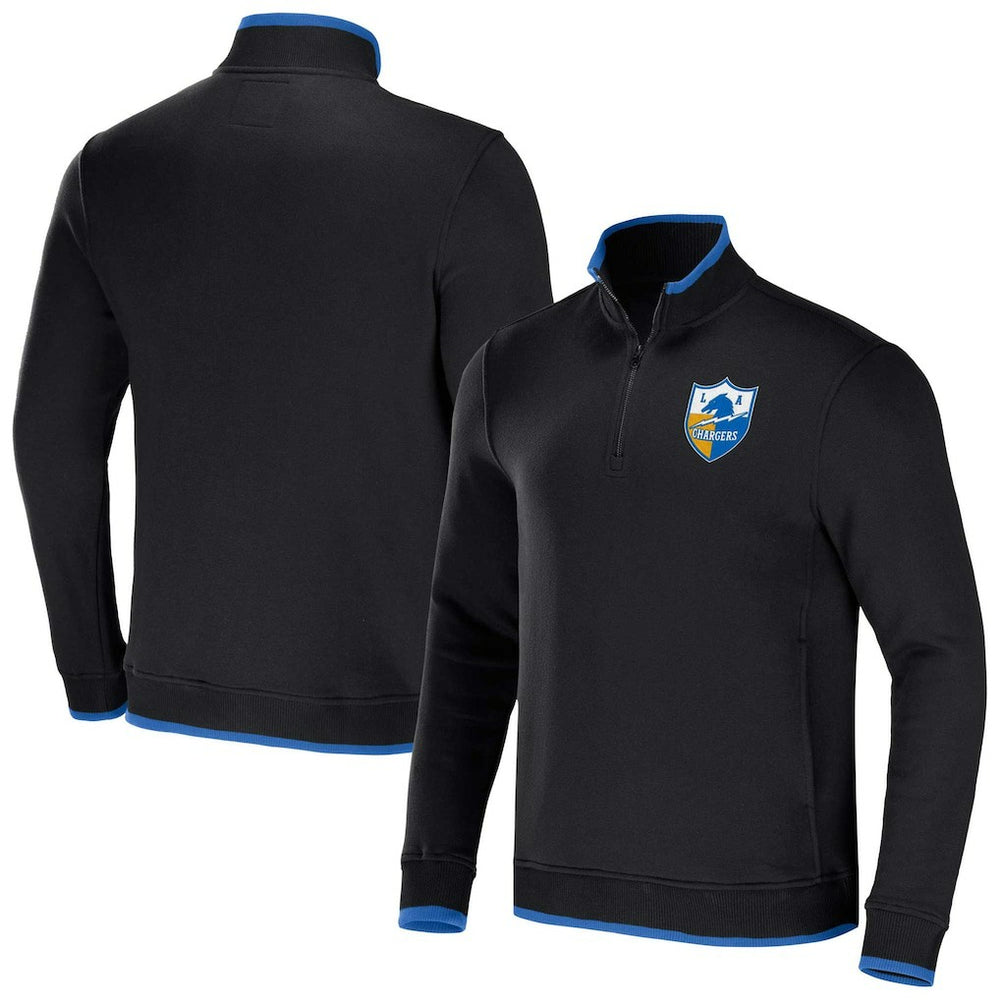 Fanatics Los Angeles Chargers NFL x Darius Rucker Collection Logo Quarter-Zip Top Black