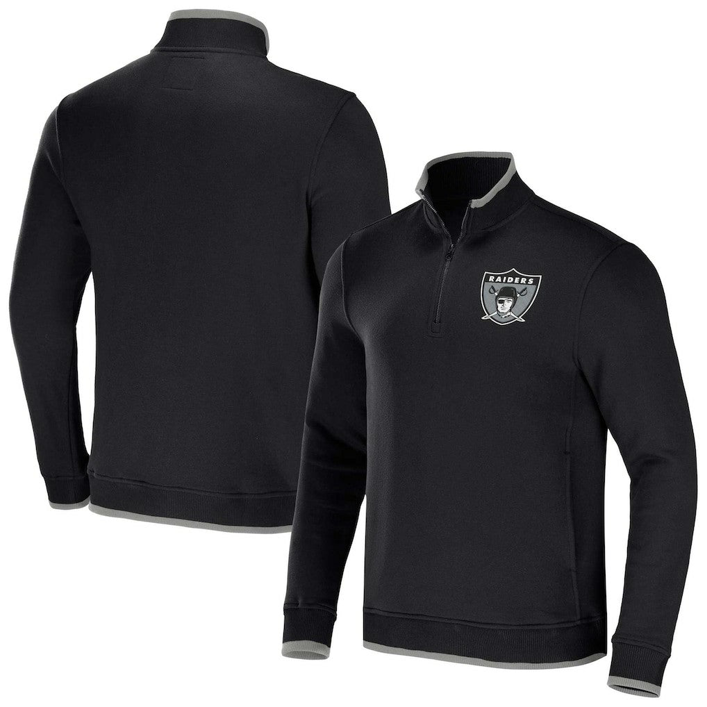 Fanatics Las Vegas Raiders NFL x Darius Rucker Collection Logo Quarter-Zip Top Black