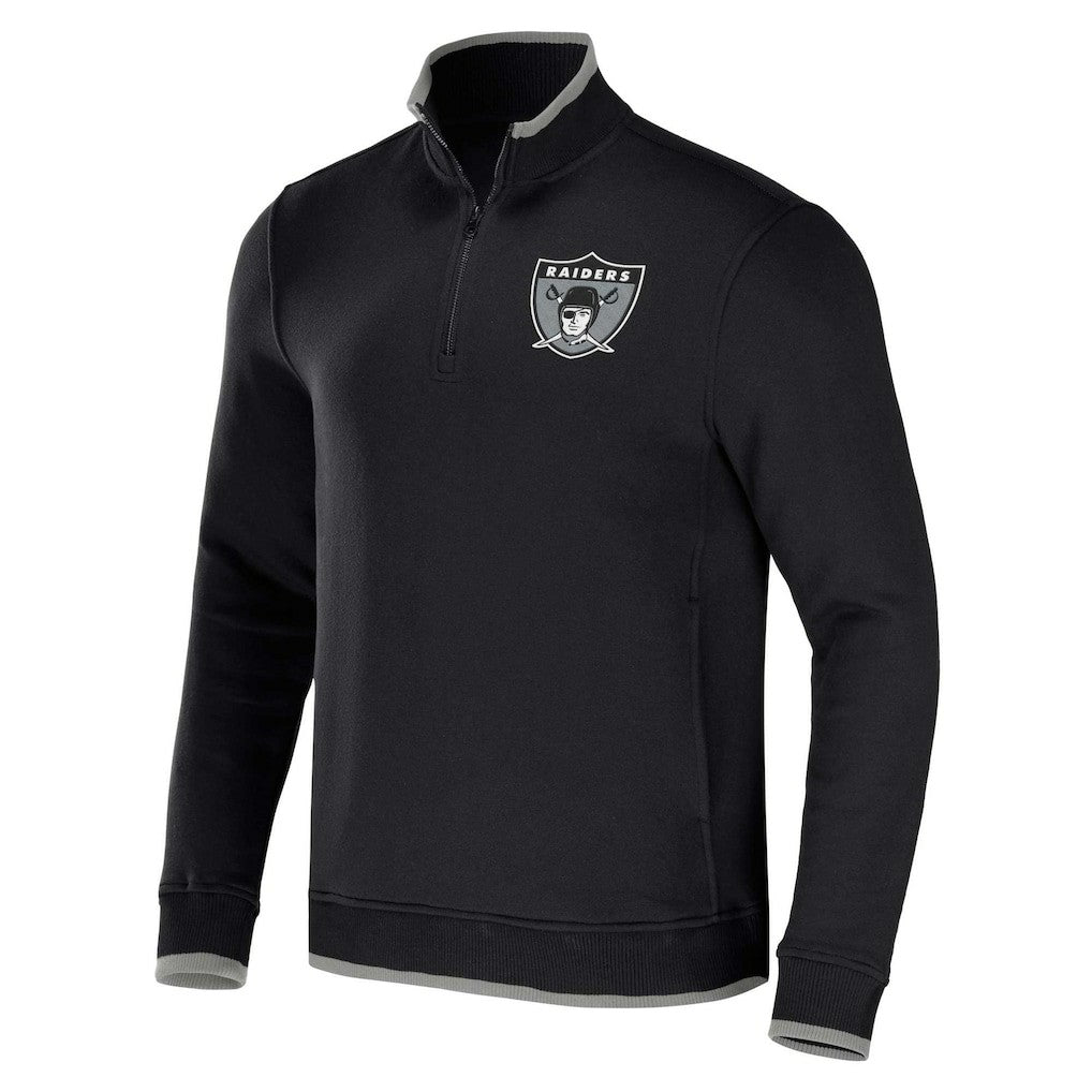 Fanatics Las Vegas Raiders NFL x Darius Rucker Collection Logo Quarter-Zip Top Black