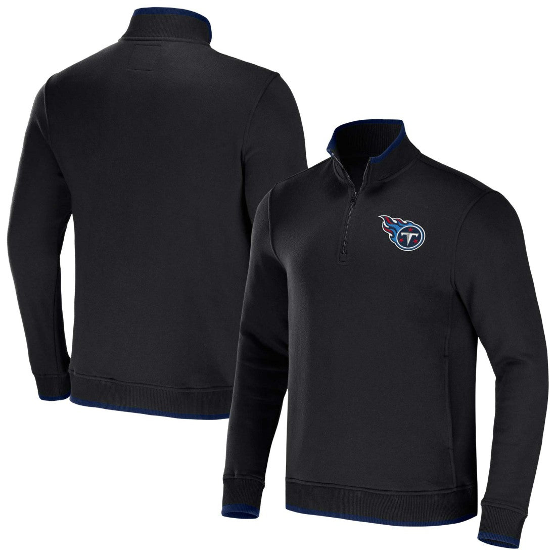 Fanatics Tennessee Titans NFL x Darius Rucker Collection Logo Quarter-Zip Top Black