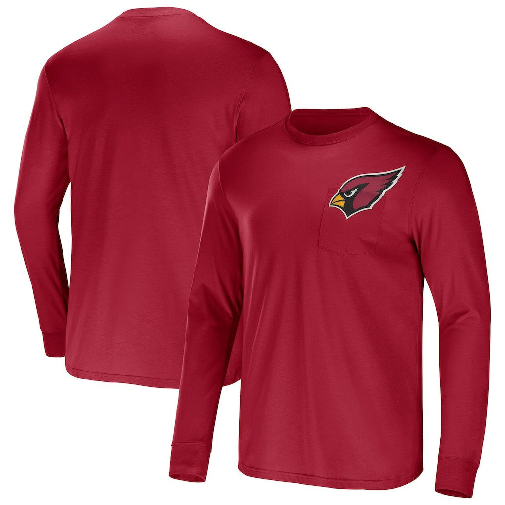 Fanatics Arizona Cardinals NFL x Darius Rucker Collection Team Long Sleeve Pocket T-Shirt Cardinal
