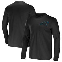 Fanatics Carolina Panthers NFL x Darius Rucker Collection Team Long Sleeve Pocket T-Shirt Black