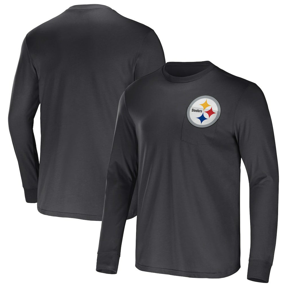 Fanatics Pittsburgh Steelers NFL x Darius Rucker Collection Team Long Sleeve Pocket T-Shirt Black