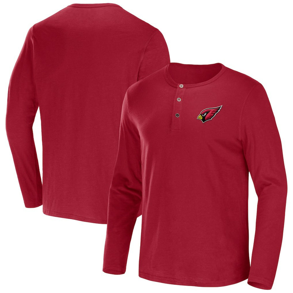 Fanatics Arizona Cardinals NFL x Darius Rucker Collection Slub Jersey Henley Long Sleeve T-Shirt Cardinal