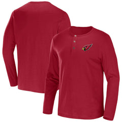 Fanatics Arizona Cardinals NFL x Darius Rucker Collection Slub Jersey Henley Long Sleeve T-Shirt Cardinal