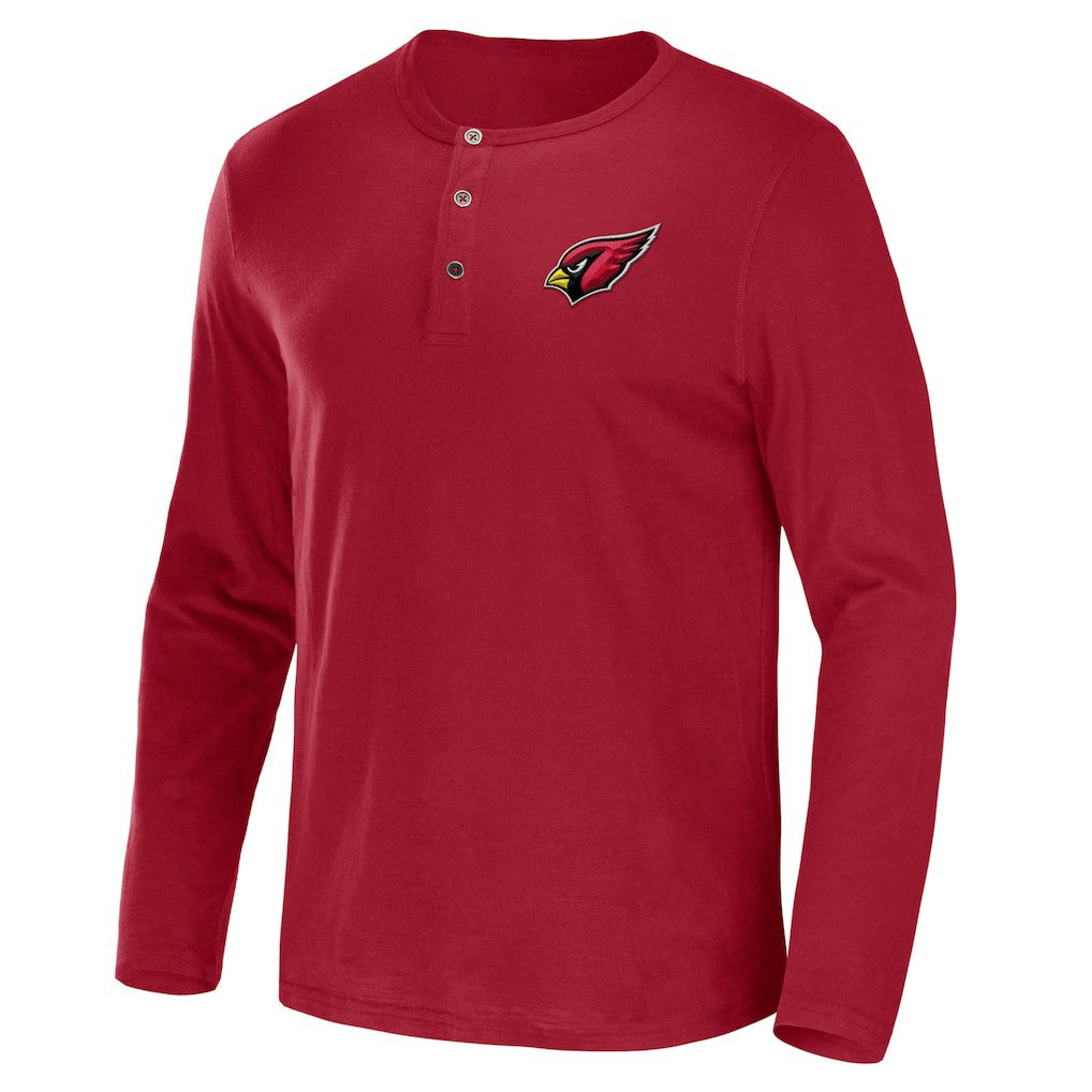 Fanatics Arizona Cardinals NFL x Darius Rucker Collection Slub Jersey Henley Long Sleeve T-Shirt Cardinal