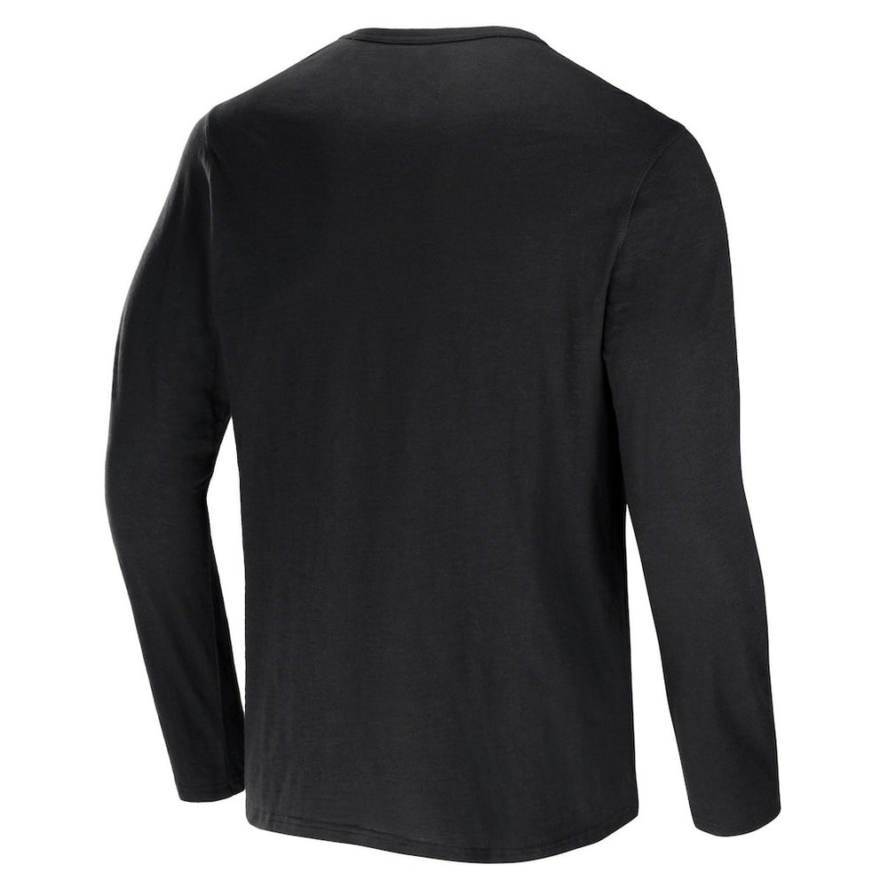Fanatics Cleveland Browns NFL x Darius Rucker Collection Slub Jersey Henley Long Sleeve T-Shirt Black
