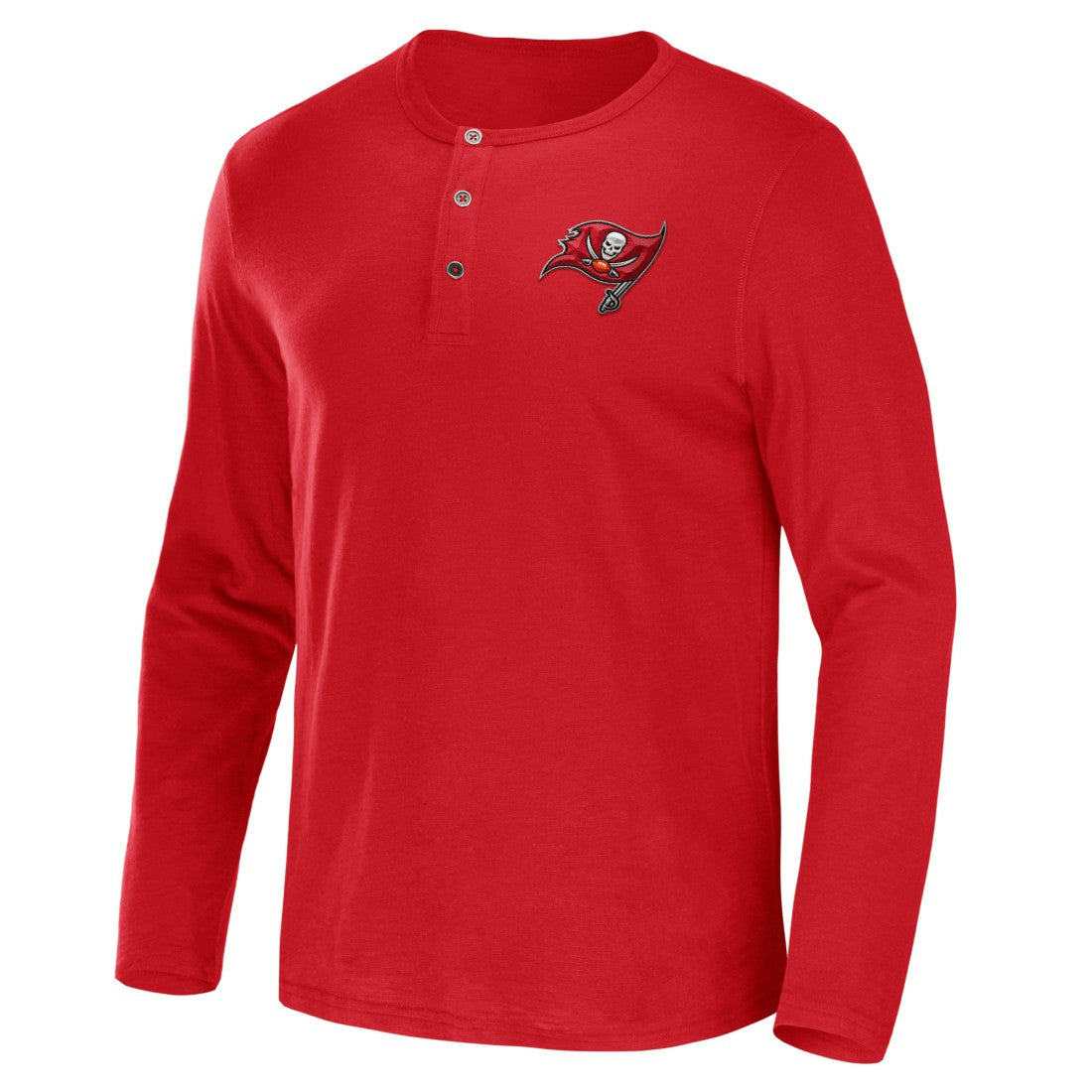 Fanatics Tampa Bay Buccaneers NFL x Darius Rucker Collection Slub Jersey Henley Long Sleeve T-Shirt Red