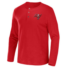 Fanatics Tampa Bay Buccaneers NFL x Darius Rucker Collection Slub Jersey Henley Long Sleeve T-Shirt Red